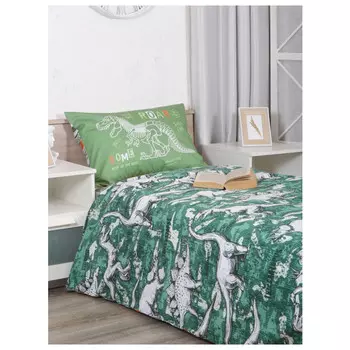постельное белье 1,5сп MONA LIZA Kids Dinosaurs сатин 1 нав.48х70см, арт.531014/7