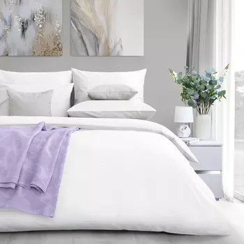 постельное белье 1,5сп VEROSSA Stripe сатин-страйп 2 нав.70x70см белое, арт.929775