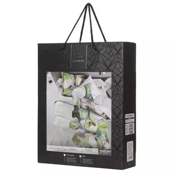 постельное белье 2сп MONA LIZA SL Flower Hellebores сатин 4 нав.50х70 и 70х70см, арт.5860/10