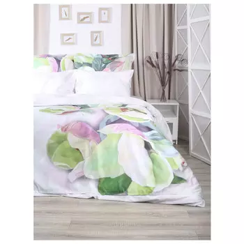 постельное белье евро MONA LIZA SL Flower Hellebores сатин 4 нав.50х70 и 70х70см, арт.5861/10
