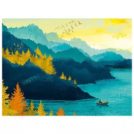 постер 300х400мм БИРЮЗОВЫЕ ГОРЫ