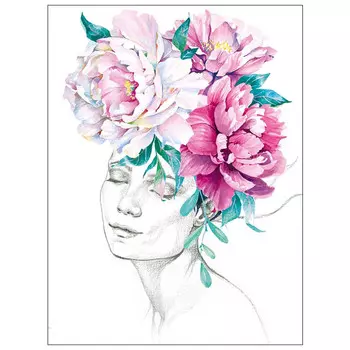 постер 300х400мм ПИОНЫ