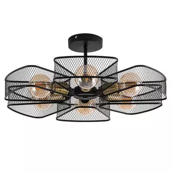 люстра потолочная ARTE LAMP Maasym E27 6х60Вт металл черный