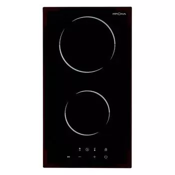 поверхность электрическая KRONA Tempo 30 черная 30х52х6,7см 2 конфорки