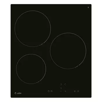 поверхность электрическая LEX EVH 430A BL 45 см 3 конфорки черный