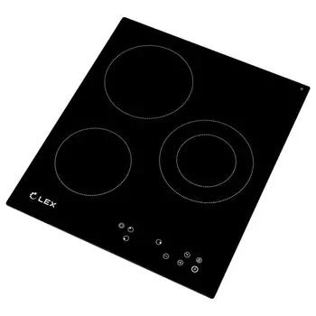 поверхность электрическая LEX EVH 431 BL 3конф.стеклокер.черн.