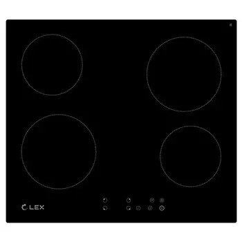 поверхность электрическая LEX EVH 640-0 BL 4 конфорки стеклокерамика