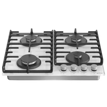 поверхность газ на стекле GORENJE GT642AXW 60х52см 4 конфорки чугун белый