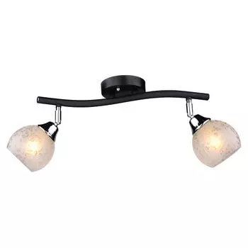 поворотный светильник РОССвет РС19471 BK+CR/2C 2 х E27 x 60 Вт, черный