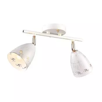 поворотный светильник РОССвет РС20726 WT+FG/2C 2 х E27 x 60 Вт, белый