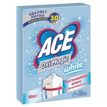 пятновыводитель ACE Окси Мэджик Уайт порошок 500г д/белых вещей