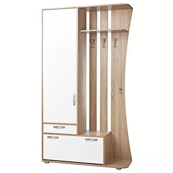 прихожая КЛАССИК 1200х368х2120 мм дуб сонома/белый