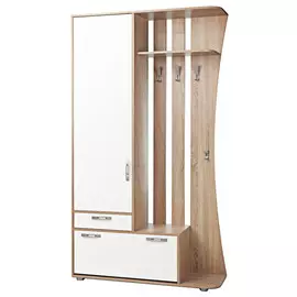 прихожая КЛАССИК 1200х368х2120 мм дуб сонома/белый