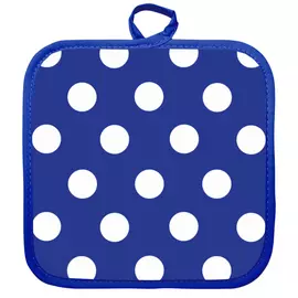 прихватка кухонная Горох 18х18см синяя