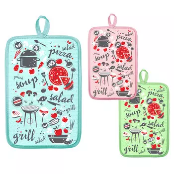 прихватка кухонная Пицца 14х22см в ассортименте (разные цвета), арт. 020-Пицца