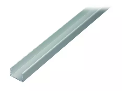 профиль алюминиевый П-образный 12,9x10x1,5х1000мм серебро