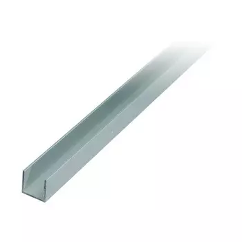 профиль алюминиевый П-образный 8х10х8х1,5х1000мм серебро