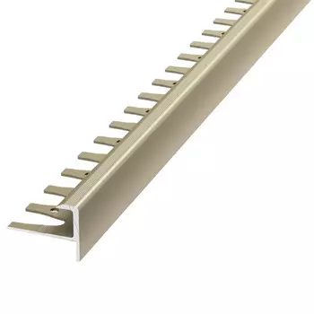 профиль для плитки ЛУКА алюм. ступень гнущ. 10х2700мм шампань