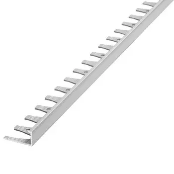 профиль для плитки ЛУКА алюм. кант гнущийся 10х2700мм серебро