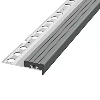 профиль для плитки ЛУКА алюм. ступень 9х25х2500мм серая накладка