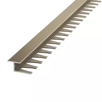 профиль для плитки ЛУКА алюм. стык Т гнущийся 16х10х2700мм шампань