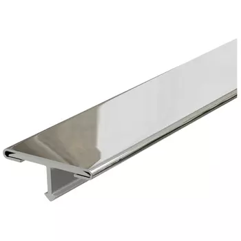 профиль для плитки ЛУКА нерж. сталь/алюм. стык Т 21,7х2700мм полированный