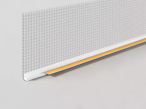 профиль оконный примыкающий с сеткой самокл. 2400х6мм