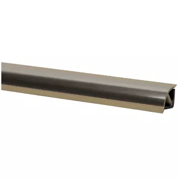 профиль ПВХ SALAG LP2 инокс 0U 3000х14х14мм выпуклый с мягким краем двухсоставной