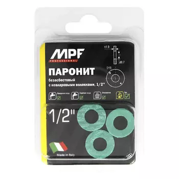 прокладка паронитовая 1/2" MPF безасбестовая 3шт