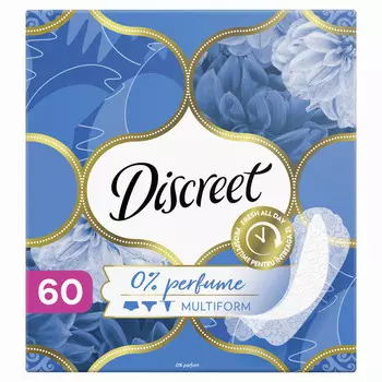 прокладки DISCREET 0% Perfume Multiform 60шт