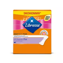 прокладки LIBRESSE Dailyfresh Plus Нормал 64шт ежедневные