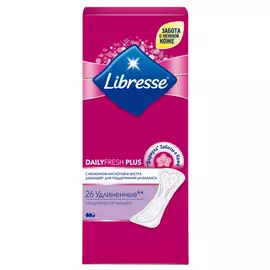 прокладки LIBRESSE Dailyfresh Plus Удлиненные 26шт ежедневные