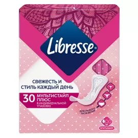 прокладки LIBRESSE Мультистайл Плюс 30шт ежедневные