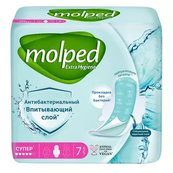 прокладки MOLPED Extra Hygiene Супер антибактериальные 7шт