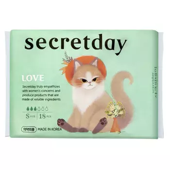 прокладки SECRETDAY Love Size 18шт хлопковые