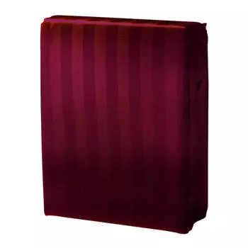 простыня COTTONIKA 200х220см сатин-страйп бордовая, арт.ПрЕвростр.борд