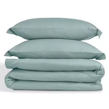 простыня на резинке PICASSA Basic Collection 200х200х30см сатин серо-зеленая, арт.ПнрB200х200сзел