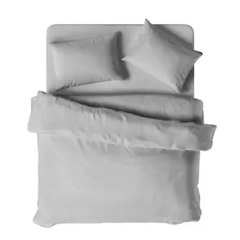 простыня на резинке VEROSSA Melange 140х200см диагональ светло-серая, арт.776152