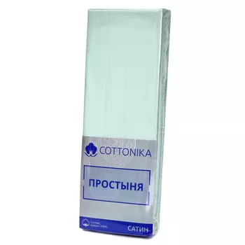 простыня PiCassa 150х215см сатин зеленая, арт.150 зел