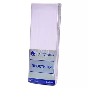 простыня PiCassa 180х215см сатин сиреневая, арт.сат180 сир