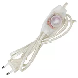 провод с евроштекером и диммируемым выключателем DUWI 2х0,75 мм2 2,5А 2м. прозрачный