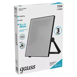 прожектор светодиодный GAUSS Evo 70Вт LED 6300Лм 6500K 240В IP65 черный