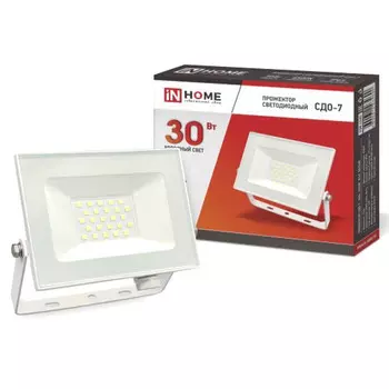 прожектор светодиодный IN HOME 30Вт 230В 6500К IP65 белый
