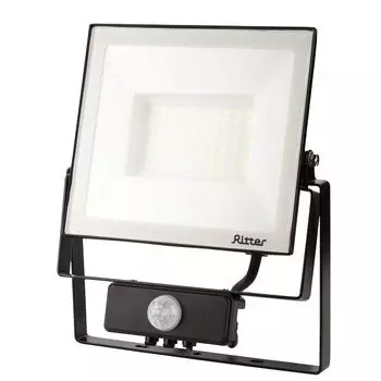 прожектор светодиодный RITTER Profi с датчиком движения 230В 70Вт 6500К 7000Лм IP65 черный