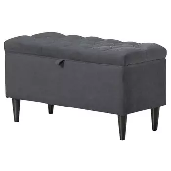 пуф Гамма 100 1010х465х365мм без спинки велюр темно-серый