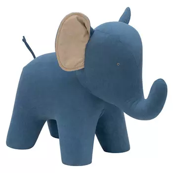 пуф Leset Elephant 400x950x750 синий/белый