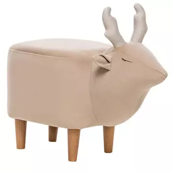 пуф Leset Maral велюр 33 х 70 х 57 см бежевый/белый