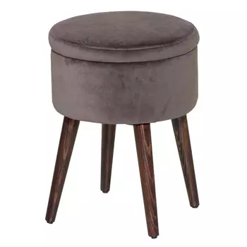 пуф Моти 400х400х450мм велюр серо-коричневый