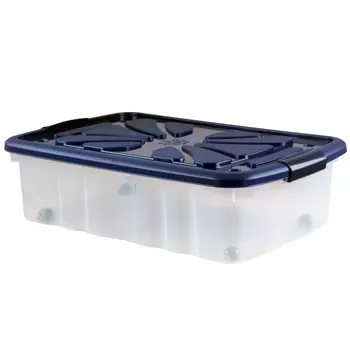 ящик, 60х40х17 см, для бытовых нужд, пластик, на колесах, с крышкой