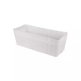 ящик балконный Изюминка, 12 л, пластик, цвет: белый